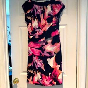 Ann Taylor Floral Dress black